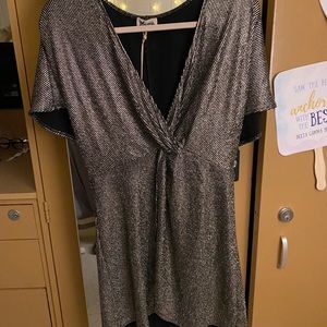 nwt show me your mumu glittery wrap dress